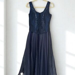 Aspeed Navy Corset Formal Gown Size 11/12 - Bridesmaid, Homecoming, Formal